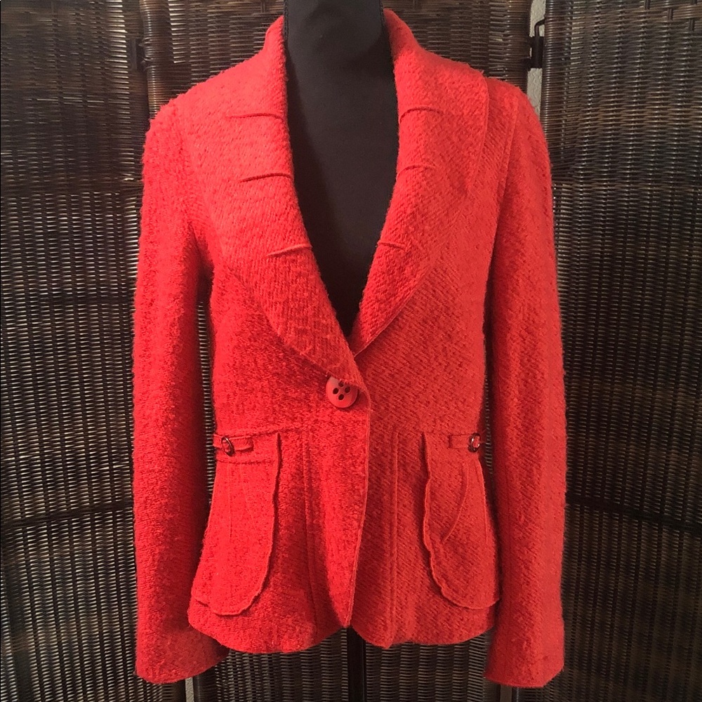 Insight Red Women's Textured Blazer